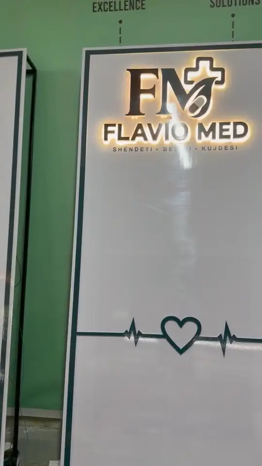 Flavio Med — Illuminated brand wall